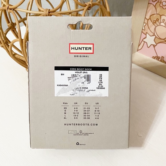 SOLD🚫Hunter Kids XS Violet Boot Socks NWT - Picture 6 of 7